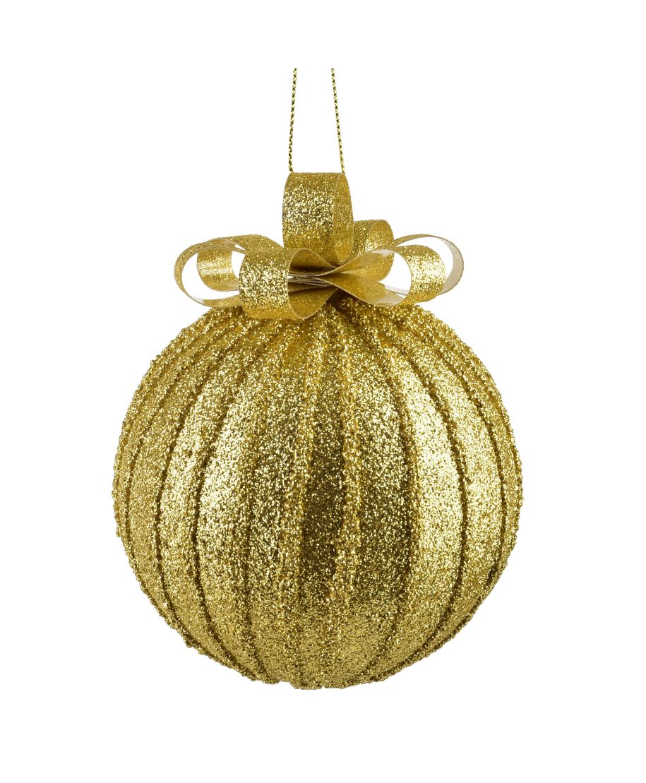 SANTA LILA Bombka 10cm zdobiona styropianowa