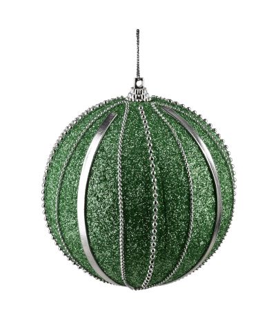 SANTA LILA Bombka 10cm zdobiona styropianowa