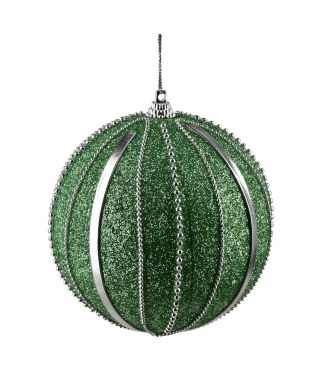 SANTA LILA Bombka 10cm zdobiona styropianowa