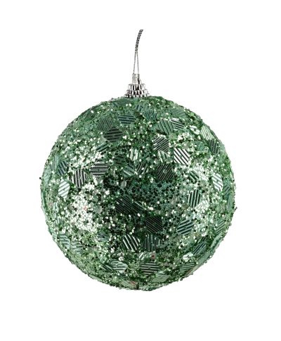 SANTA LILA Bombka 10cm zdobiona styropianowa