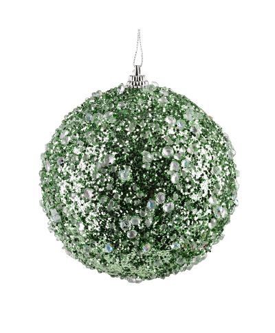 SANTA LILA Bombka 10cm zdobiona styropianowa