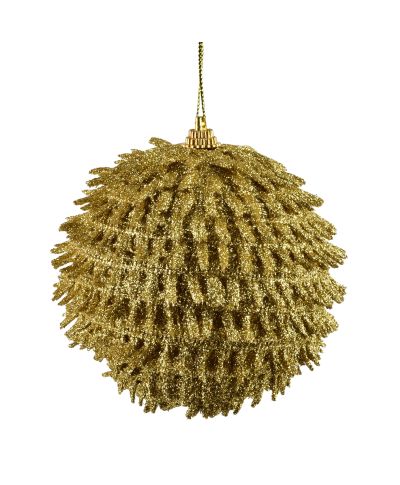 SANTA LILA Bombka 10cm zdobiona styropianowa