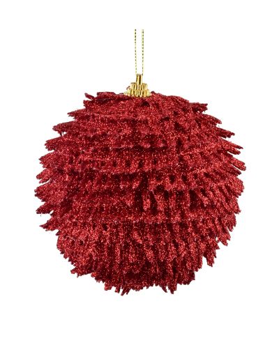 SANTA LILA Bombka 10cm zdobiona styropianowa