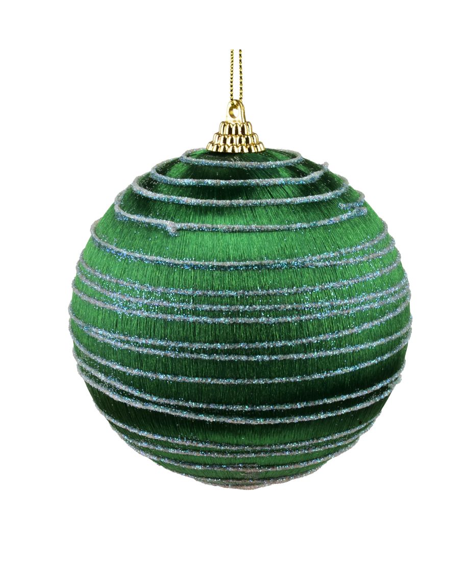 SANTA LILA Bombka 10cm zdobiona styropianowa