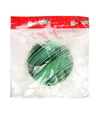 SANTA LILA Bombka 10cm zdobiona styropianowa