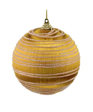 SANTA LILA Bombka 10cm zdobiona styropianowa