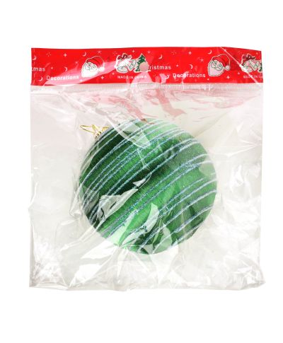 SANTA LILA Bombka 10cm zdobiona styropianowa