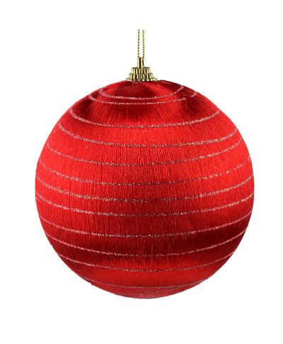 SANTA LILA Bombka 10cm zdobiona styropianowa