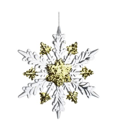 SANTA LILA Zawieszka Śnieżynka 11cm
