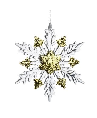 SANTA LILA Zawieszka Śnieżynka 11cm