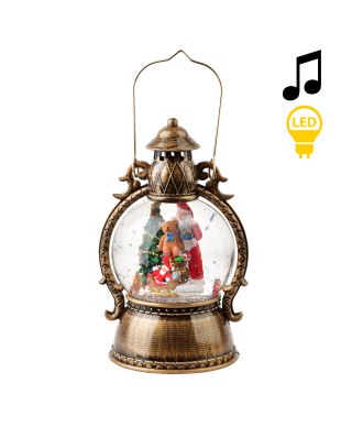 SANTA LILA Dekoracja świąteczna LED 12x12x21cm