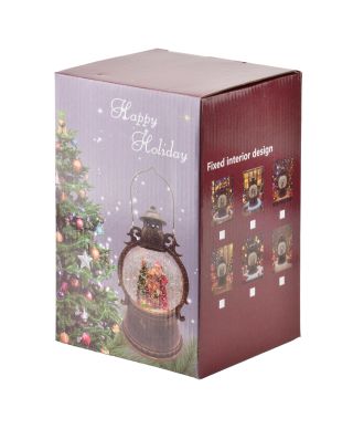 SANTA LILA Dekoracja świąteczna LED 12x12x21cm