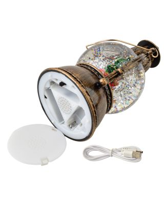 SANTA LILA Dekoracja świąteczna LED 12x12x21cm