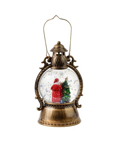 SANTA LILA Dekoracja świąteczna lampion LED 12x12x21cm