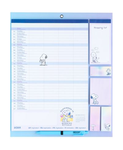 Snoopy - planer ścienny 2026/2027 magnetyczny