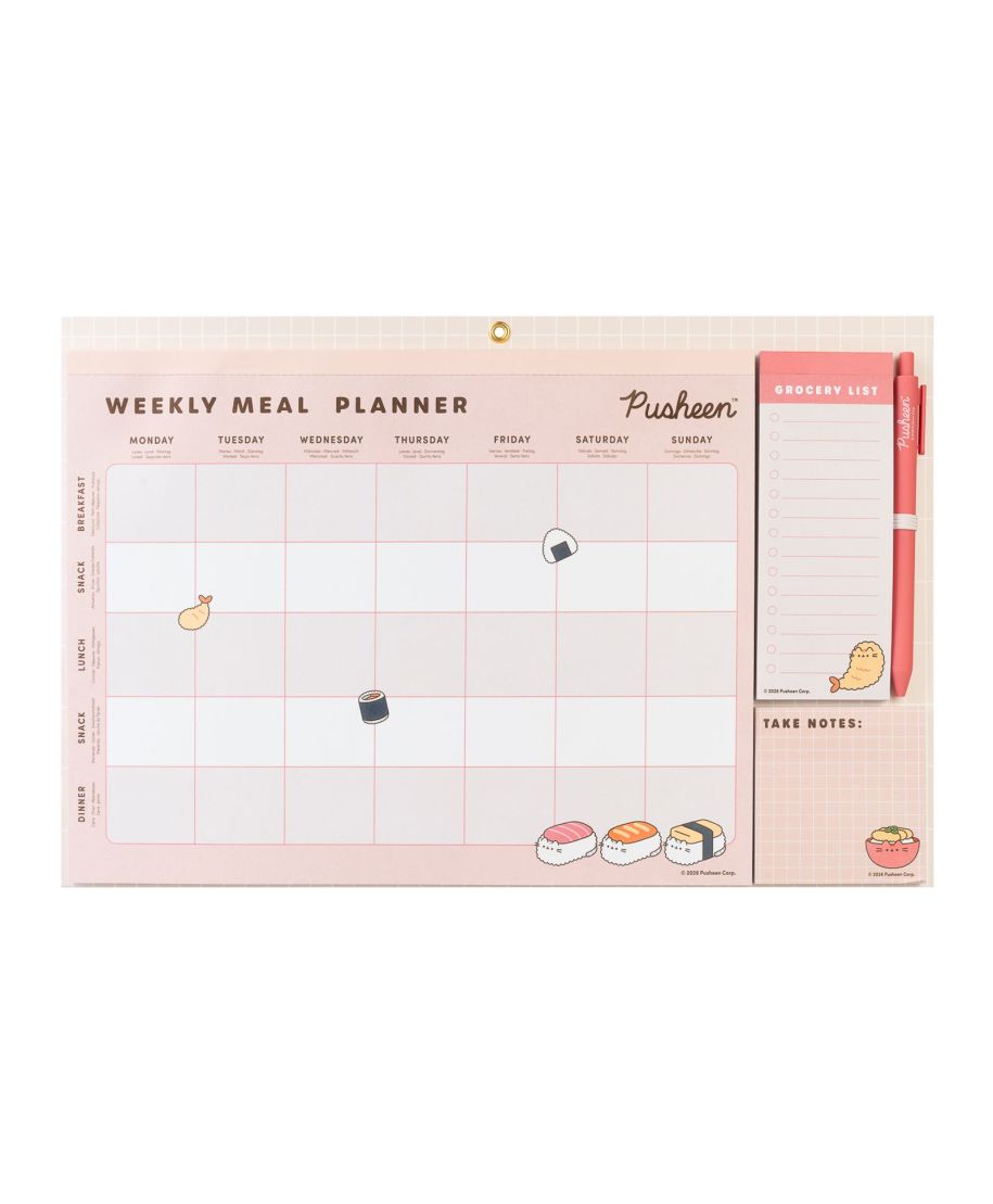 Pusheen Sushi Roll - planer posiłków magnetyczny