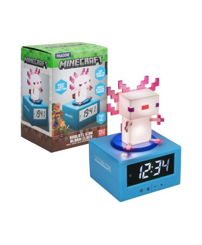 Minecraft Axolotl - budzik podświetlany