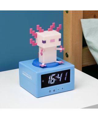 Minecraft Axolotl - budzik podświetlany