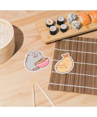 Pusheen Sushi Roll - 2 naklejki winylowe