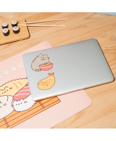 Pusheen Sushi Roll - 2 naklejki winylowe