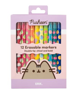 Pusheen Fruits - zestaw 12 markerów zmazywalnych