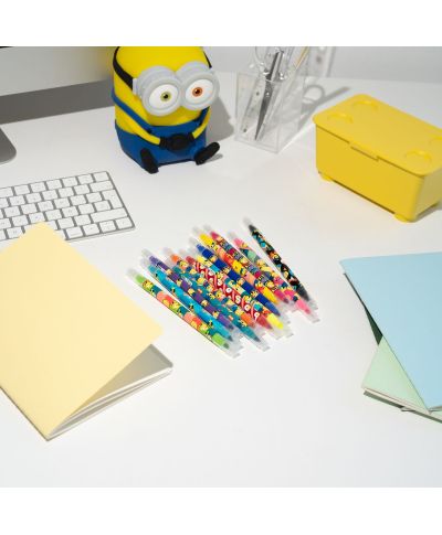 Minionki - zestaw 12 markerów zmazywalnych