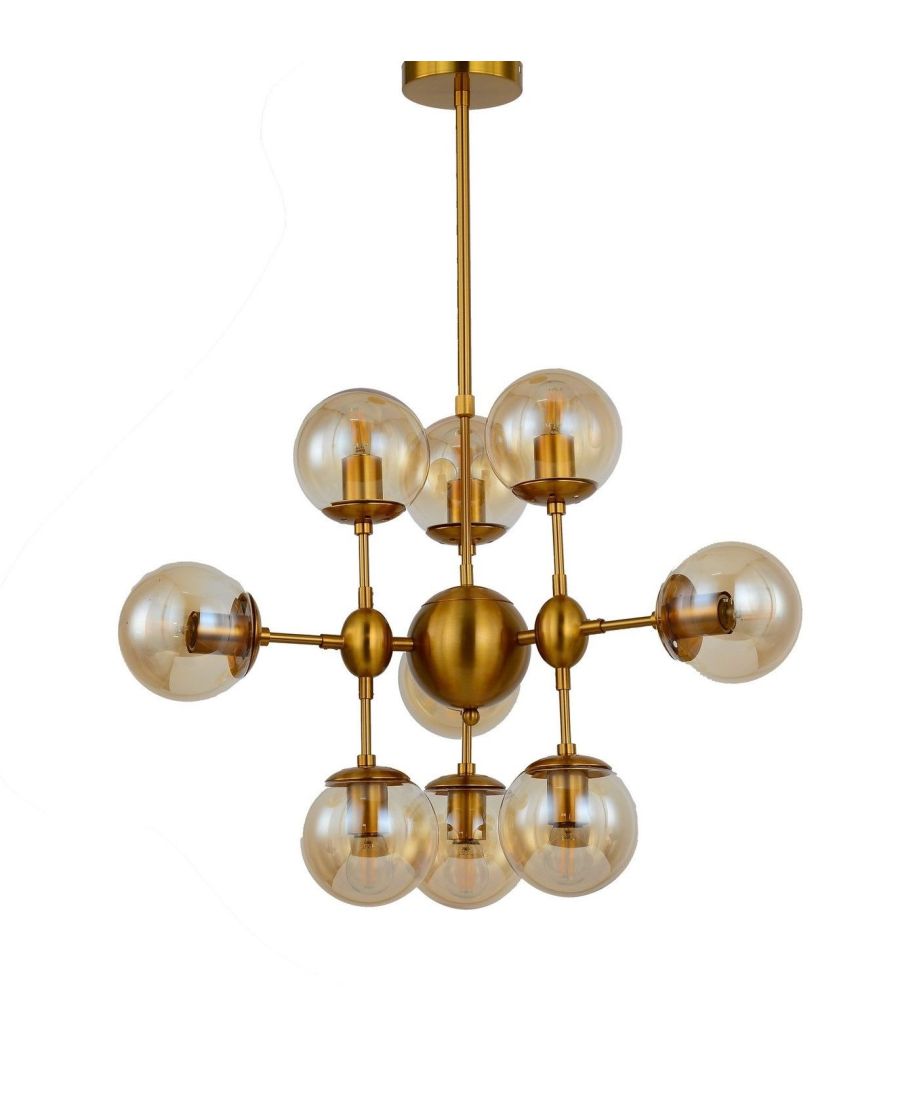 NOWOCZESNA LAMPA WISZĄCA MOSIĘŻNA GALA W10