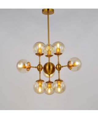 NOWOCZESNA LAMPA WISZĄCA MOSIĘŻNA GALA W10