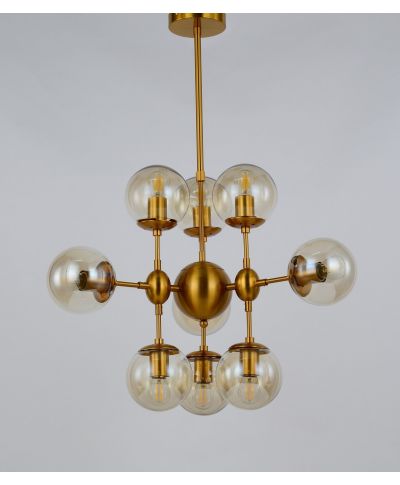 NOWOCZESNA LAMPA WISZĄCA MOSIĘŻNA GALA W10