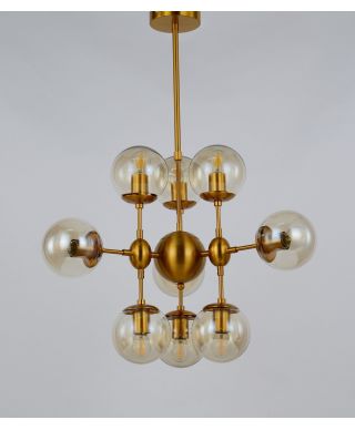 NOWOCZESNA LAMPA WISZĄCA MOSIĘŻNA GALA W10