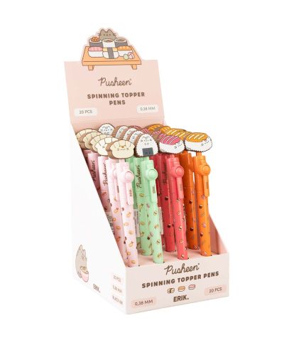 Pusheen Sushi Roll - zestaw 20 długopisów z topperami