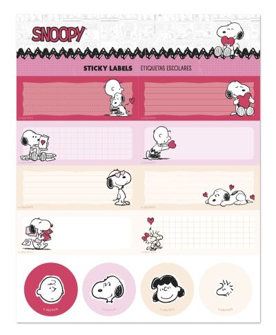 Snoopy Love Season - naklejki na zeszyt