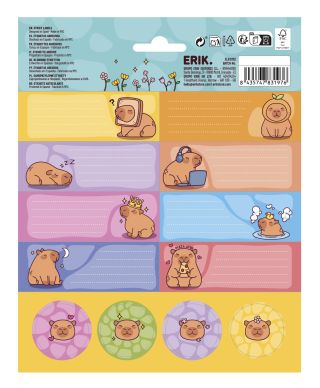 Capybara - naklejki na zeszyt