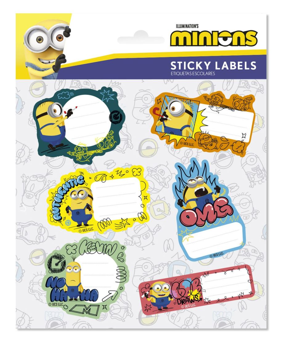 Minionki - naklejki na zeszyt