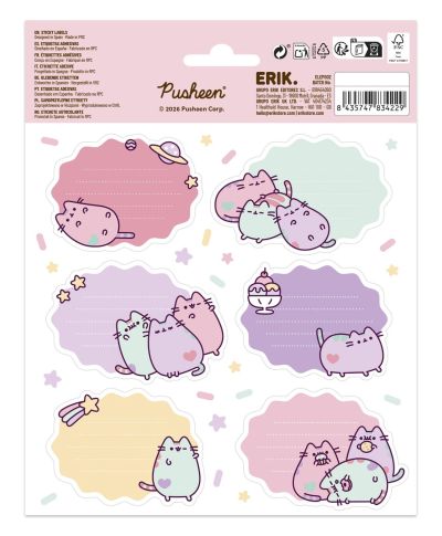 Pusheen - naklejki na zeszyt
