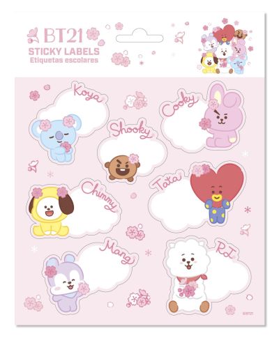 BT21 - naklejki na zeszyt