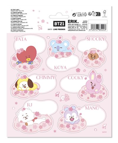 BT21 - naklejki na zeszyt