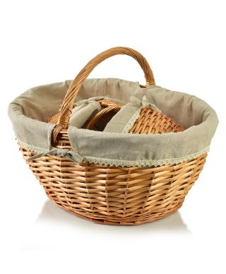 WILL Komplet 3 koszy materiał koronka 50x32x25/34 26x19x15/27cmx2