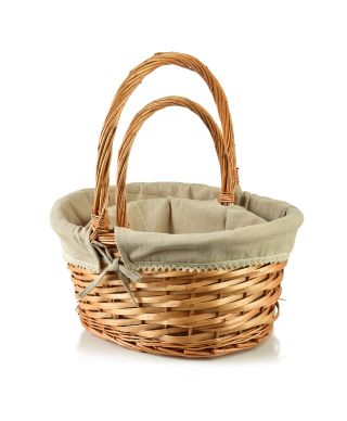 WILL Komplet 2 koszy materiał koronka 42x35x21/48 34x25x15/38cm