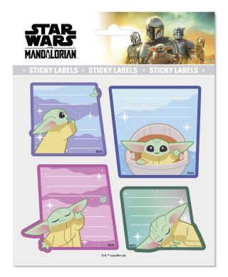 Gwiezdne Wojny Star Wars The Mandalorian Grogu - naklejki na zeszyt