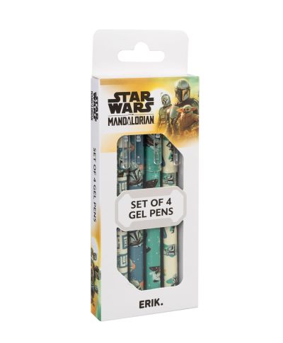 Gwiezdne Wojny Star Wars The Mandalorian - zestaw 4 długopisów zmazywalnych