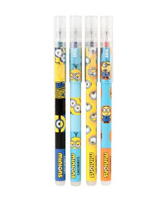 Minionki - zestaw 4 długopisów zmazywalnych