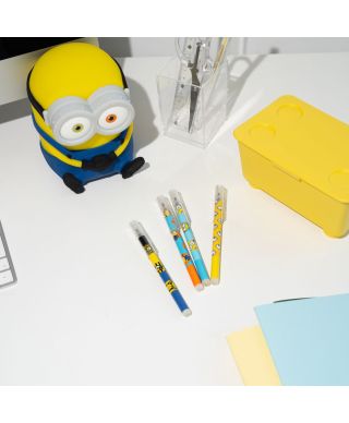 Minionki - zestaw 4 długopisów zmazywalnych