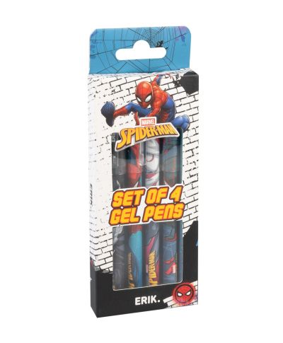 Marvel Spiderman - zestaw 4 długopisów zmazywalnych