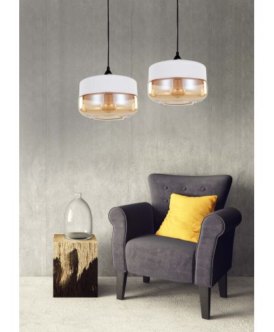 LAMPA WISZĄCA LOFT INDUSTRIALNA BIAŁA BARLET