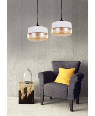 LAMPA WISZĄCA LOFT INDUSTRIALNA BIAŁA BARLET