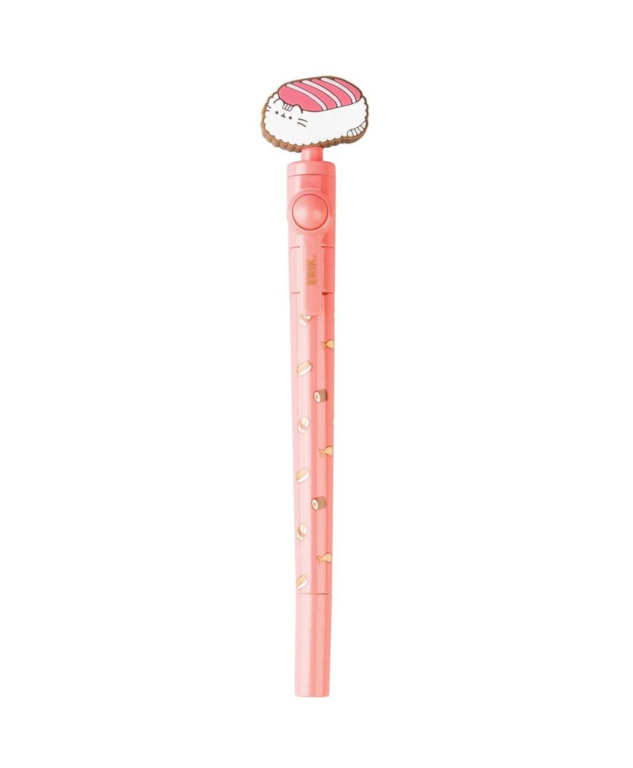 Pusheen Sushi Roll Coral - długopis z topperem