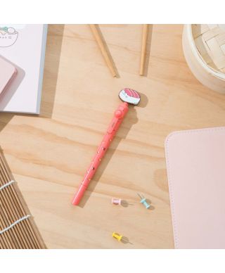 Pusheen Sushi Roll Coral - długopis z topperem