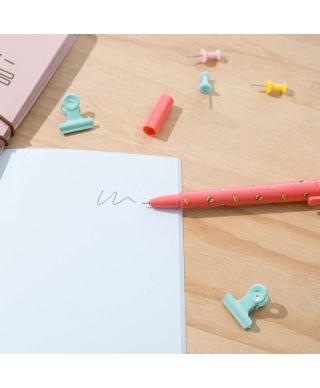 Pusheen Sushi Roll Coral - długopis z topperem