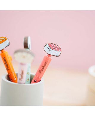 Pusheen Sushi Roll Coral - długopis z topperem